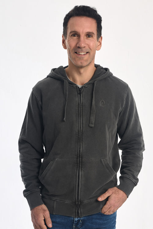 OVAL NANSA (BORDADO) Chaqueta Cremallera Gris Medio de La Nansa para hombre