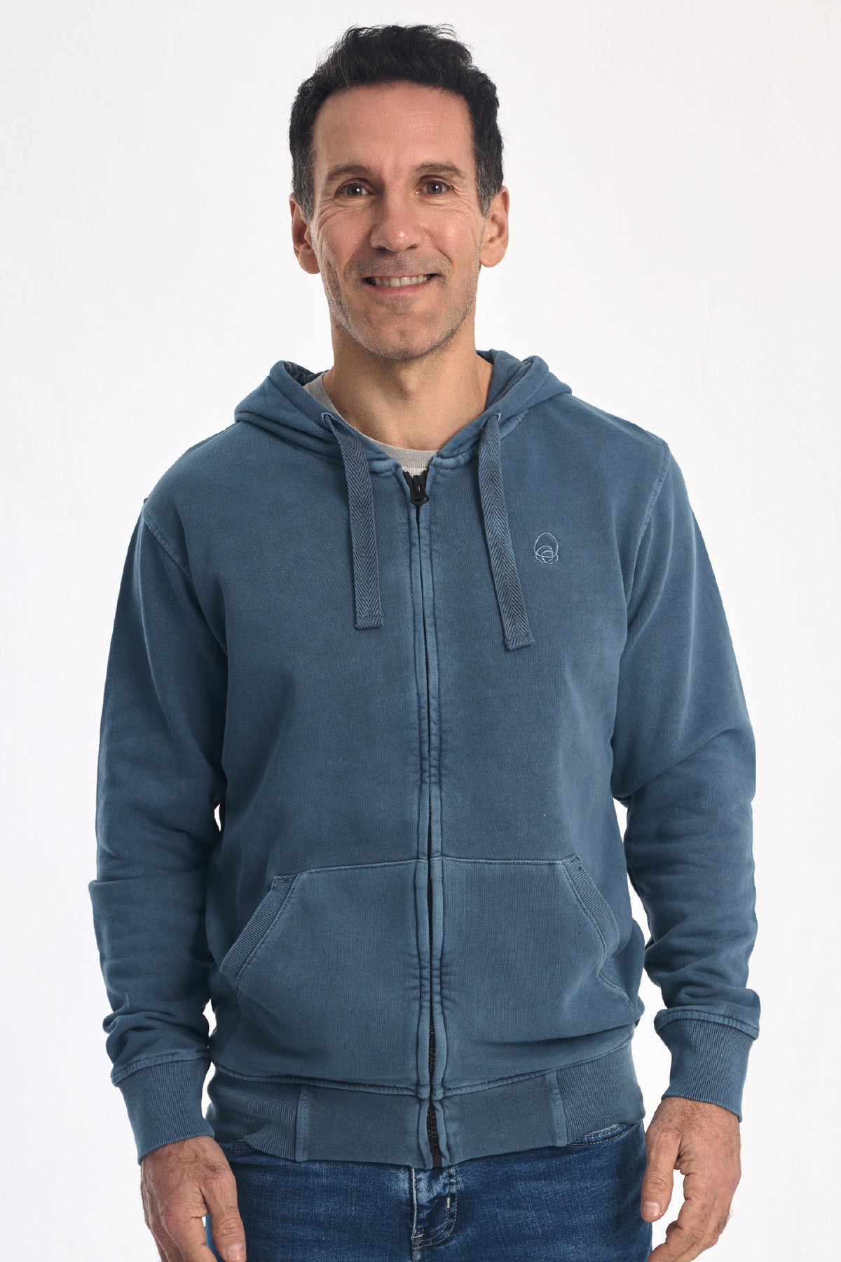 OVAL NANSA (BORDADO) Chaqueta Cremallera Azul Noche de La Nansa para hombre