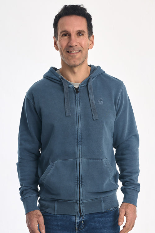 OVAL NANSA (BORDADO) Chaqueta Cremallera Azul Noche de La Nansa para hombre