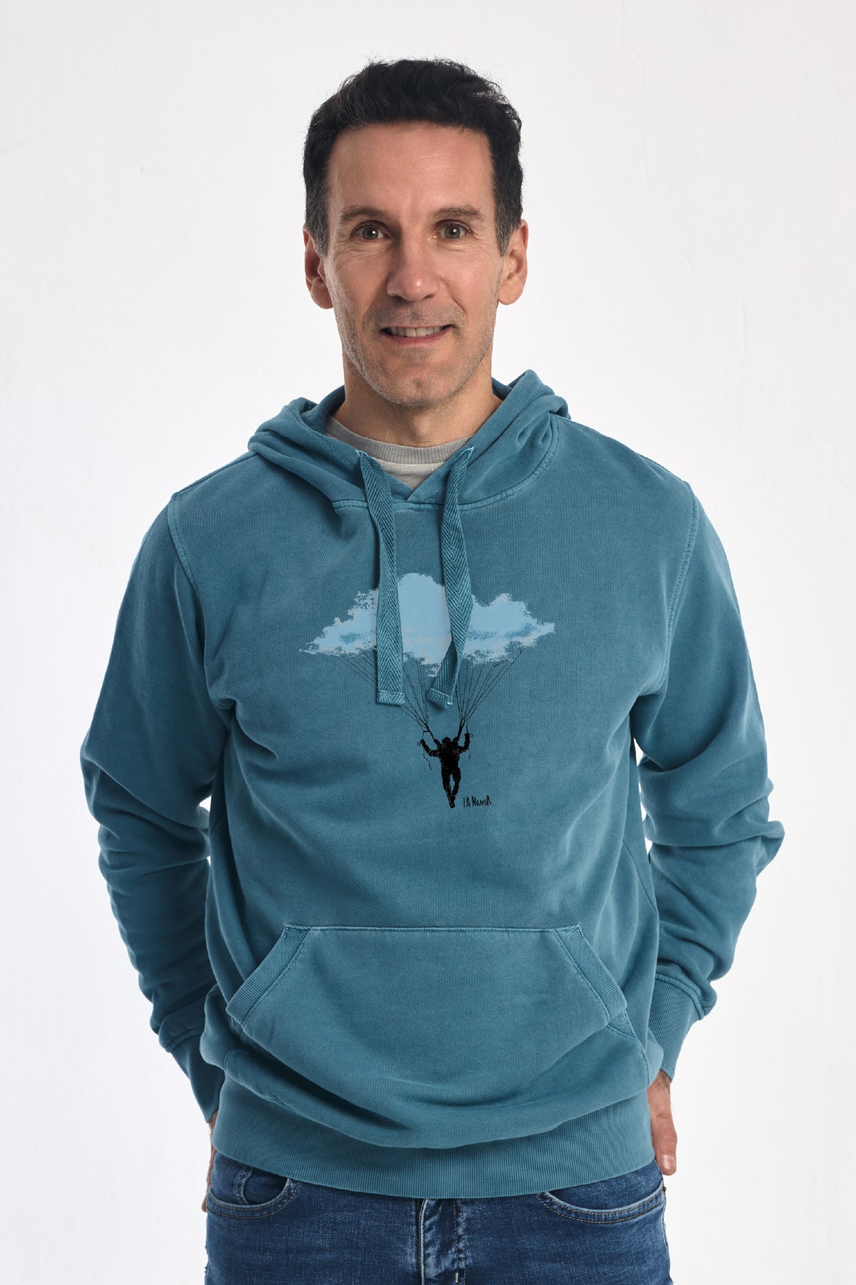 PARACAIDAS Jer. Capucha Azul Egeo de La Nansa para hombre
