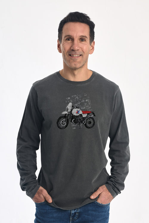 GS M/Larga Gris Medio de La Nansa para hombre