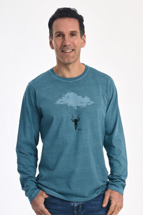PARACAIDAS M/Larga Azul Egeo de La Nansa para hombre