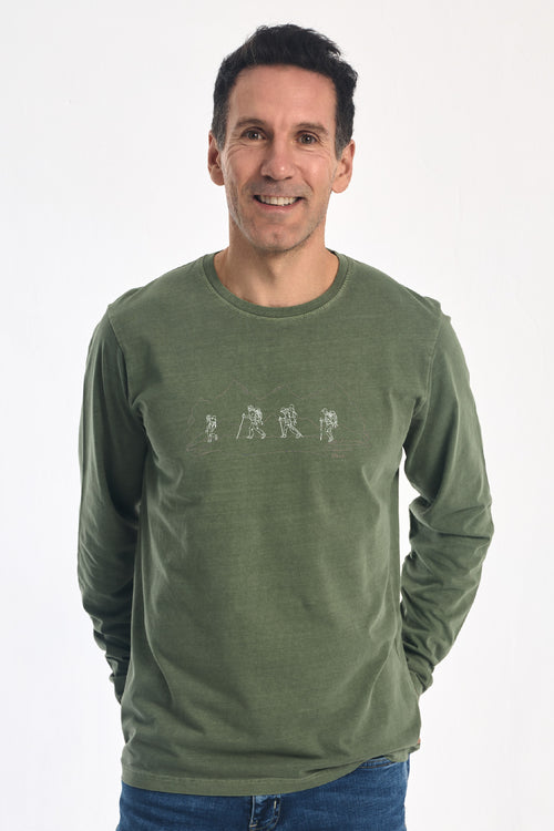 ON WALK M/Larga Verde Fresno de La Nansa para hombre