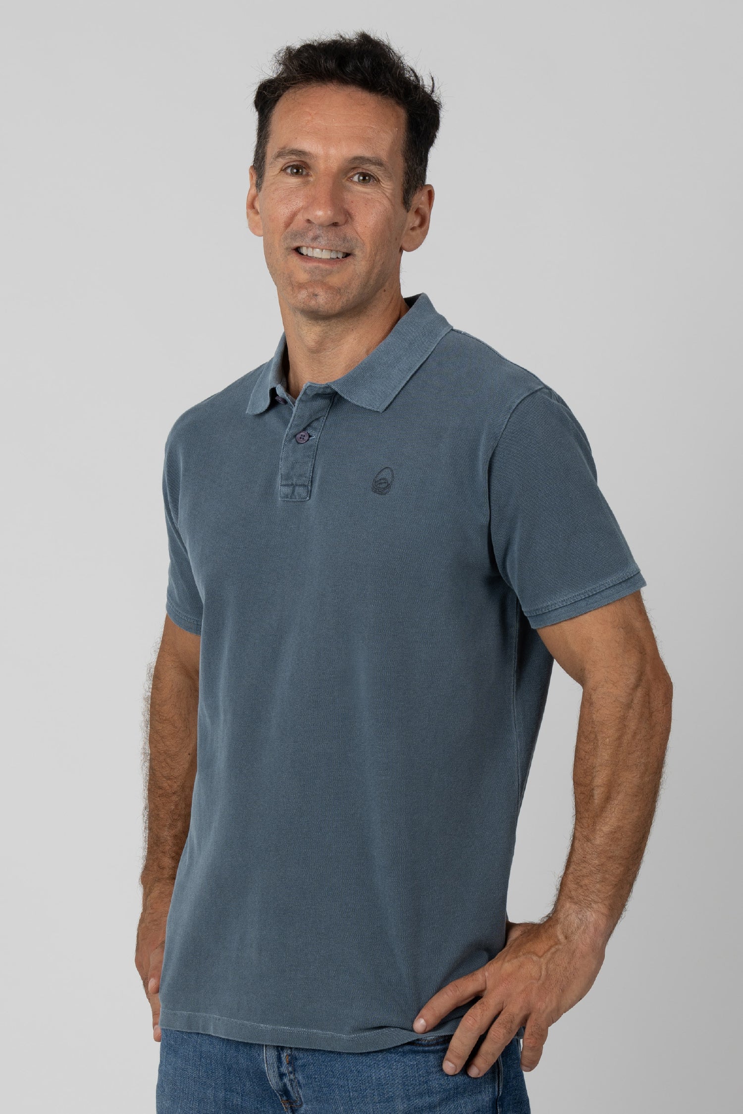 FUJI Polo M/C P/L Azul Noche Pig.