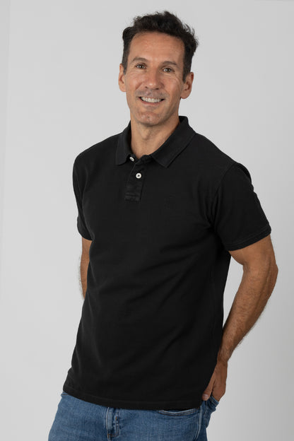 FUJI Polo M/C P/L Negro