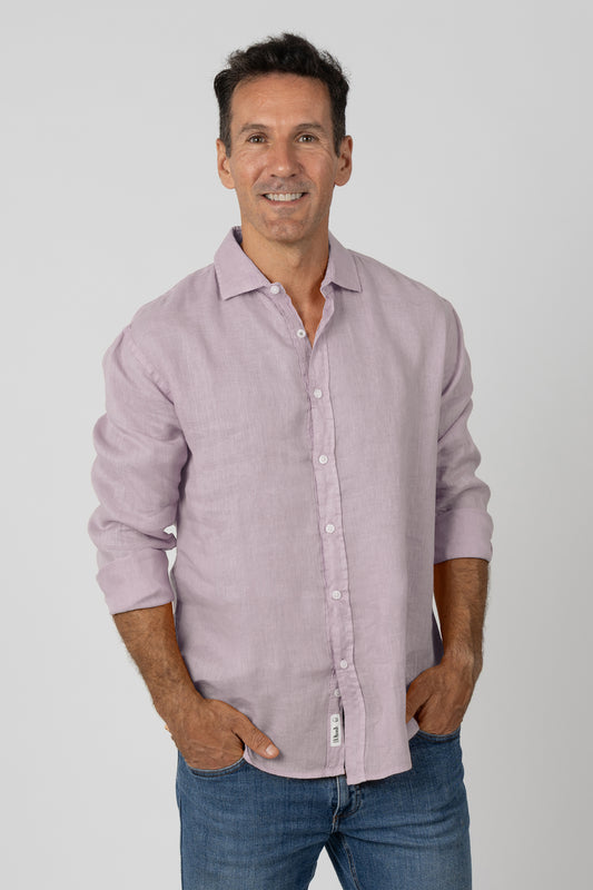 CAMISA LINO M/L Purple