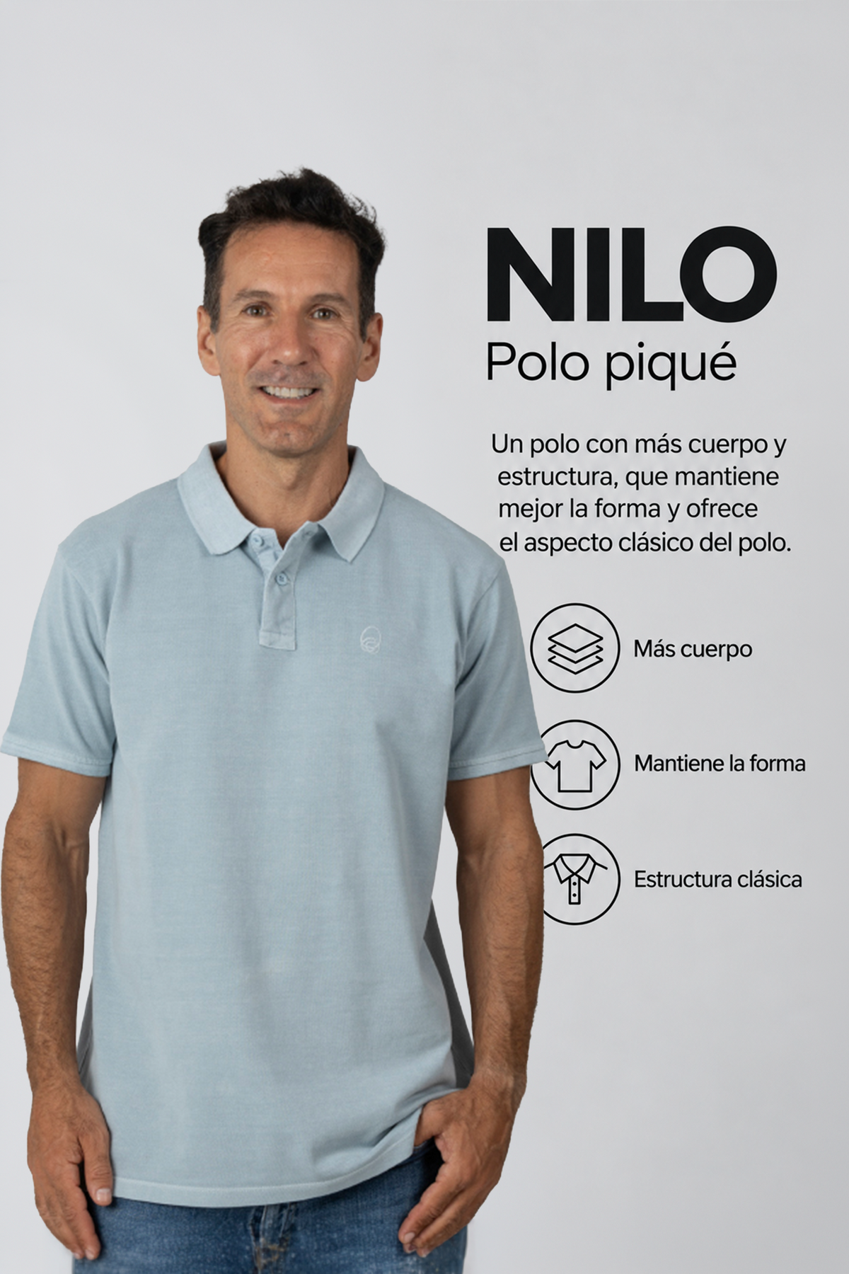 LA NANSA M/C Polo Azul Nube Pig.